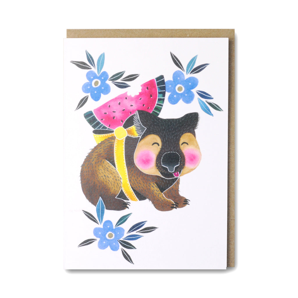Cute Wombat Card