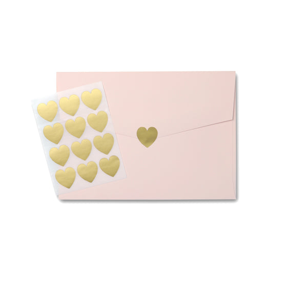 Gold Love Heart Stickers Mini