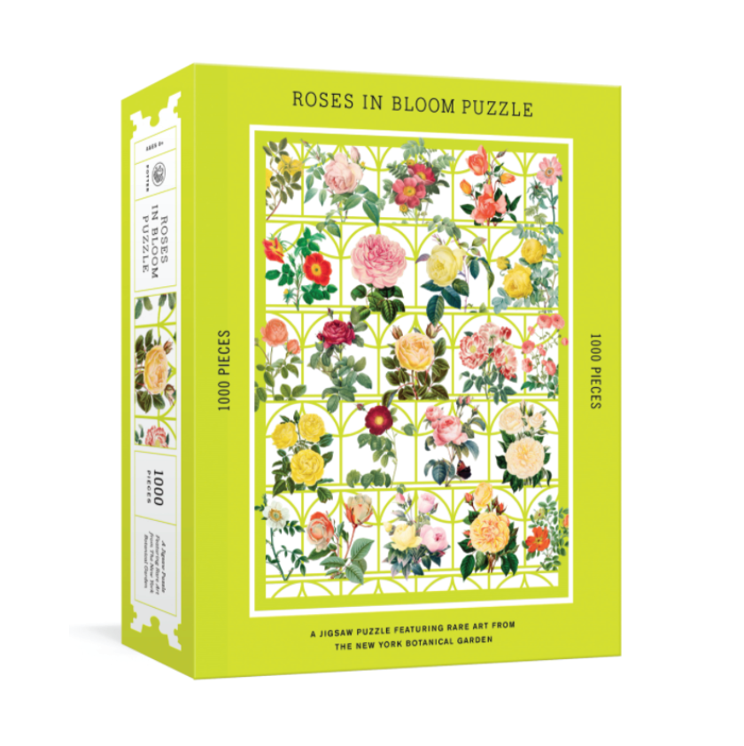 Roses in Bloom 1000 Piece Puzzle. Botanical illustration puzzle. 