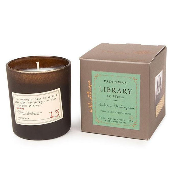 William Shakespeare Library Candle
